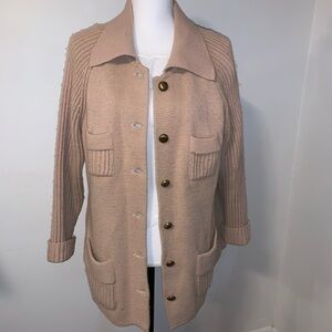 Vintage Montgomery Ward Cardigan, Taupe